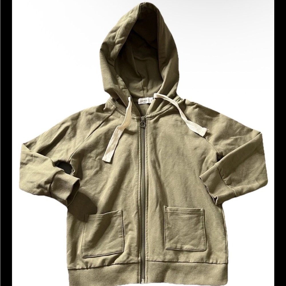 Jamie Kay Zip-up Hoodie Boys Unisex 6Y Sage Green Pockets Casual Everyday